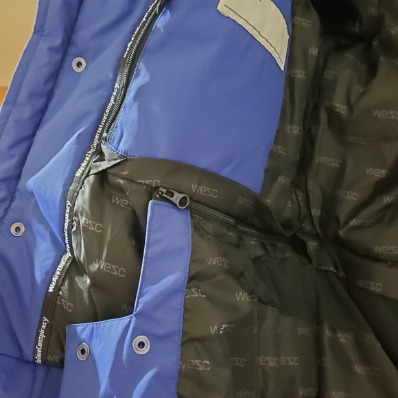 WESC Ladies Padded Hooded Jacket Blue size Medium - Picture 5 of 10